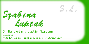 szabina luptak business card