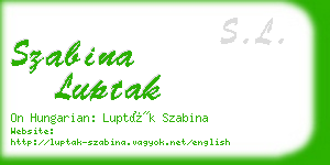 szabina luptak business card